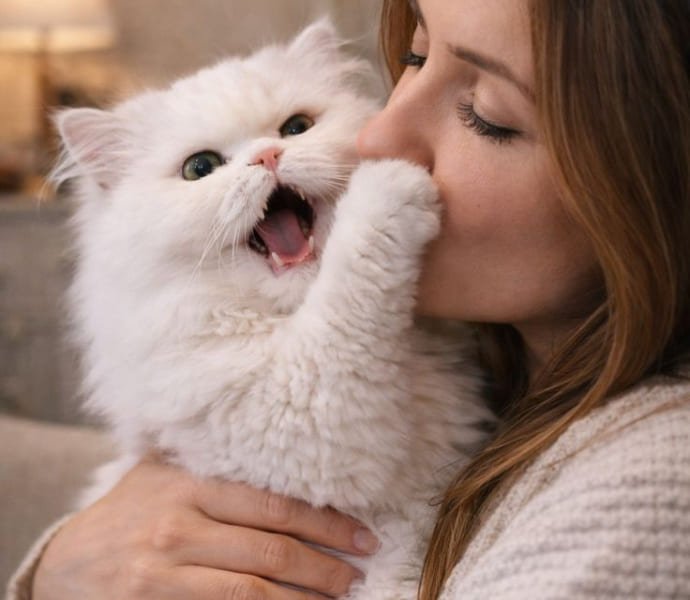 cat owner pet